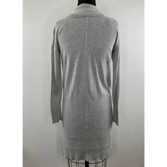 J.Crew Light Gray Open Front Long Duster Cardigan Sweater Pockets LS Size XXS - Picture 8 of 12